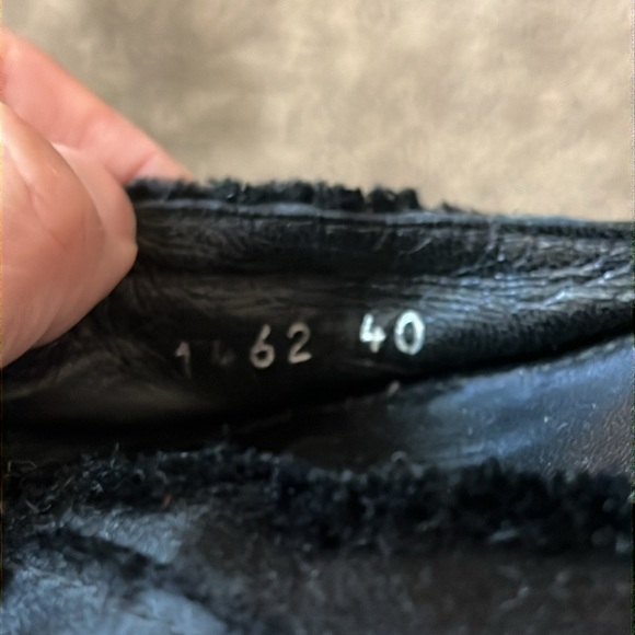 Pedro Garcia Black High Heel with Raw Edges & Jewel Trim - Picture 9 of 10